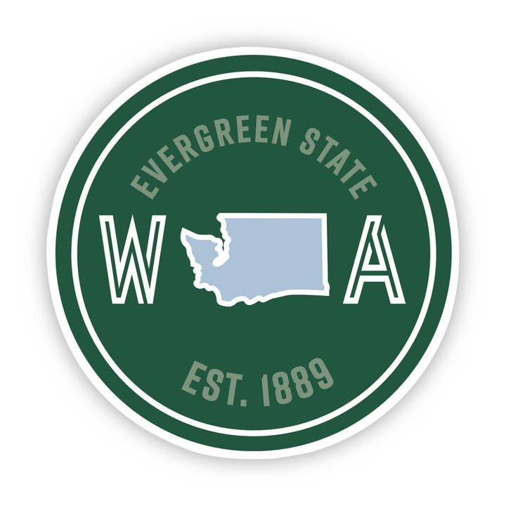 Evergreen State Washington Sticker for wholesale by Big Moods