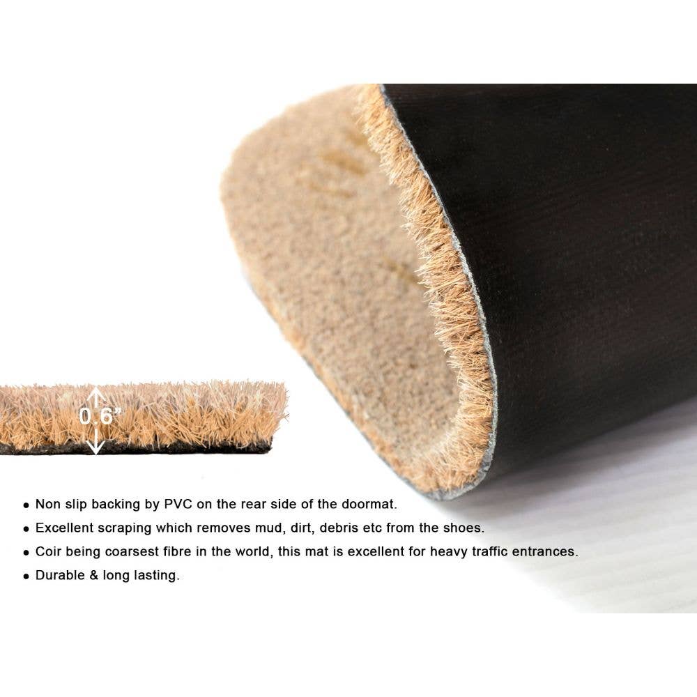 RugSmith - Wholesale Door Mat - RugSmith Natural Machine Tufted Cute Cat face, 18" x 24"3