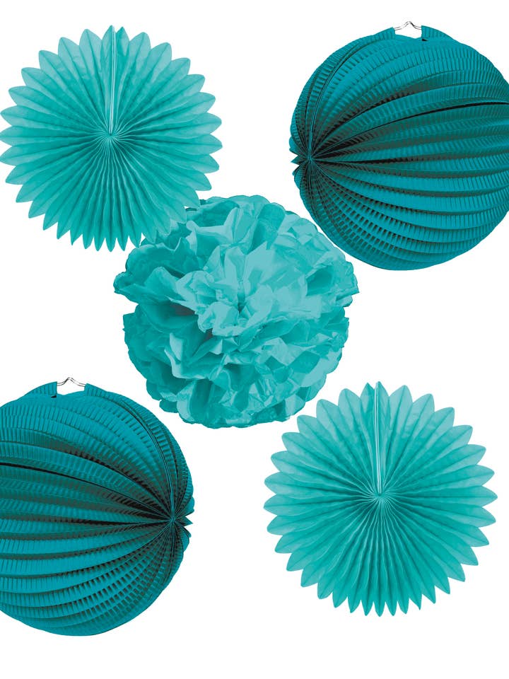 5 BLÅ MONTERADE LYKTOR 5st för wholesale av Graine Créative