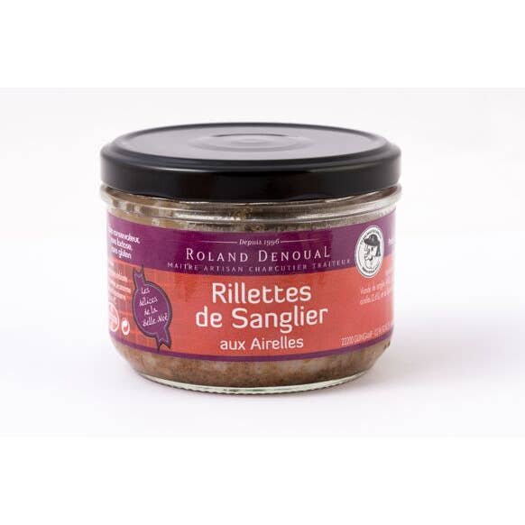 Rillettes di cinghiale con mirtilli rossi 100G per la vendita all'ingrosso da parte di Charcuterie Roland Denoual