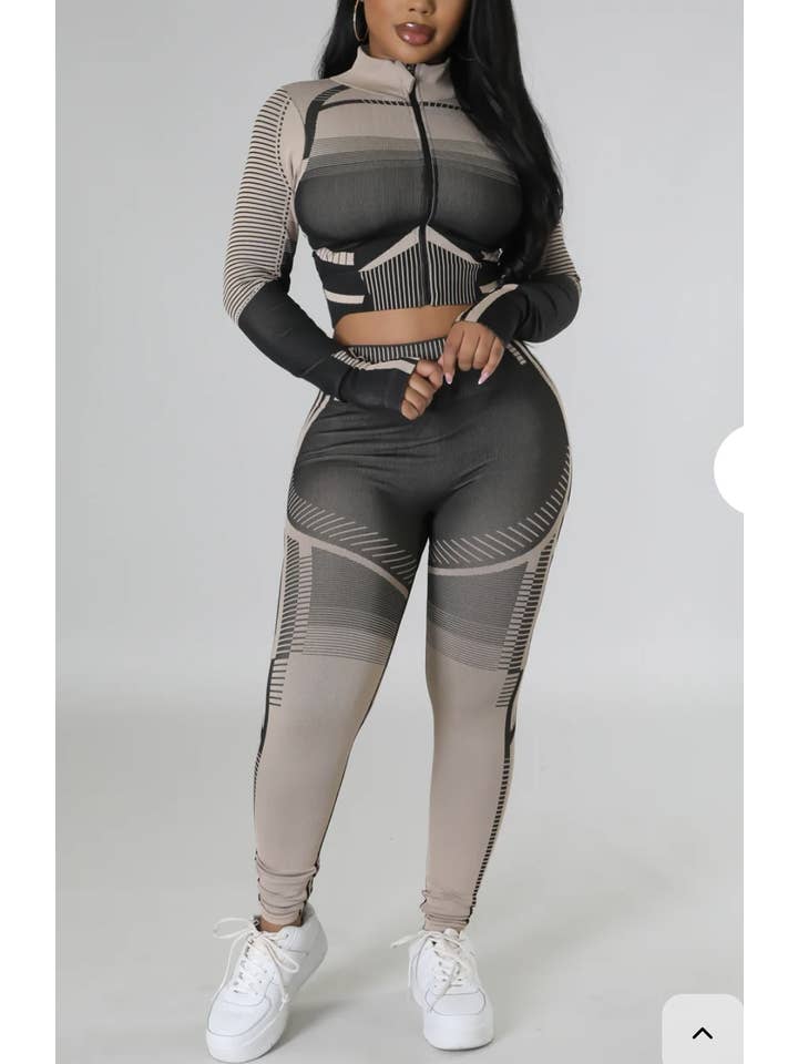 JBLA FASHION - Wholesale Top & Pant Set (NOT Loungewear) - Women's - MULTI PATTERN TOP AND LEGGING SET