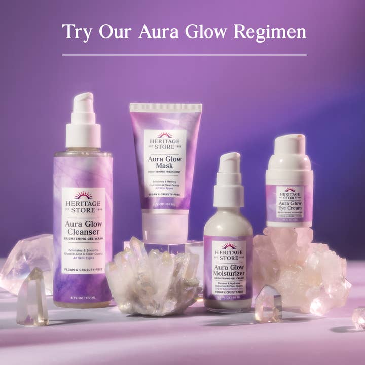 Heritage Store - Wholesale Eye Cream/Gel - Aura Glow Eye Cream, Under Eye Brightener & Hydrator 0.5 oz
