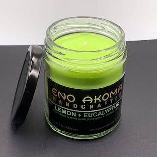 Citroen+Eucalyptus geurende sojamengkaars voor wholesale door Eno Akoma Handcrafted