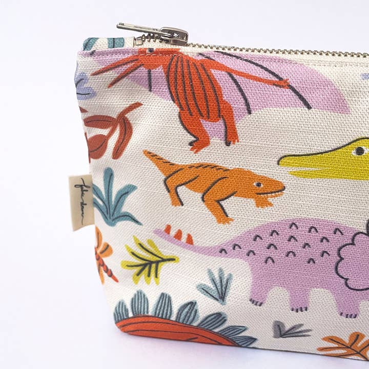 Fabric Drawer - Wholesale Pouch - Women's - Handmade Make-up, Travel, Clutch Fabric Zip Purse - Dinos2