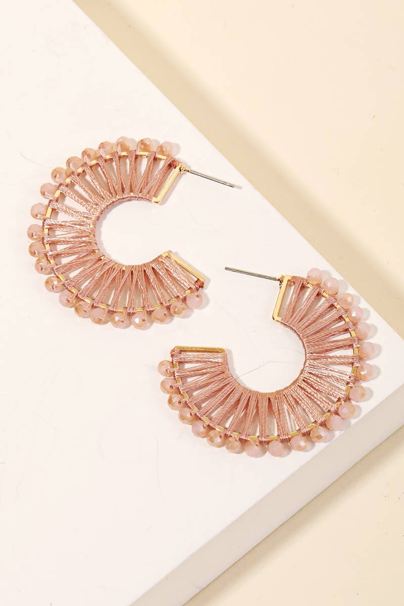 Anarchy Street - Wholesale Hoop earrings - Bead Threaded Hoop Earrings0