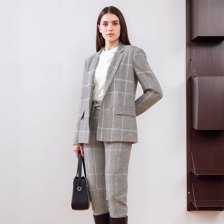 Nurodes Blazer Glen mit Schottenmuster in Fall Glen für den Großhandel von Robin K