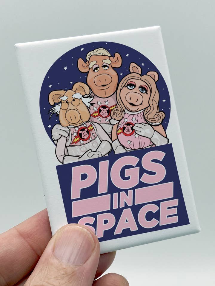 Pigs In Space Souvenir Magnet - The Muppet Show for wholesale by The Red Swan Shop