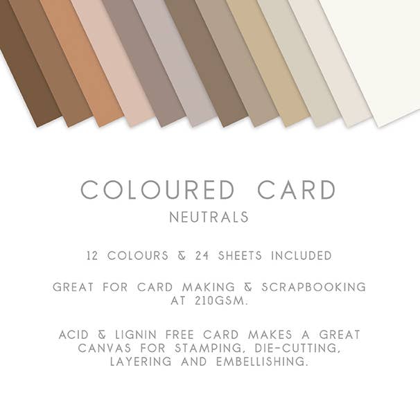 Creative World of Crafts – wholesale Craft supplies – The Paper Boutique "Everyday" A4 Coloured Card - Neutral1