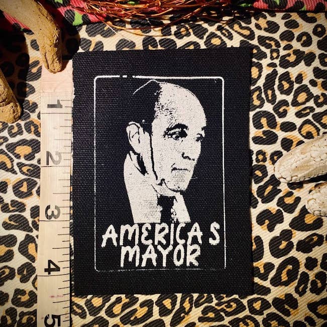 Three Raccoons - Wholesale Patch - melting Rudolph Giuliani "America's Mayor" patch.7