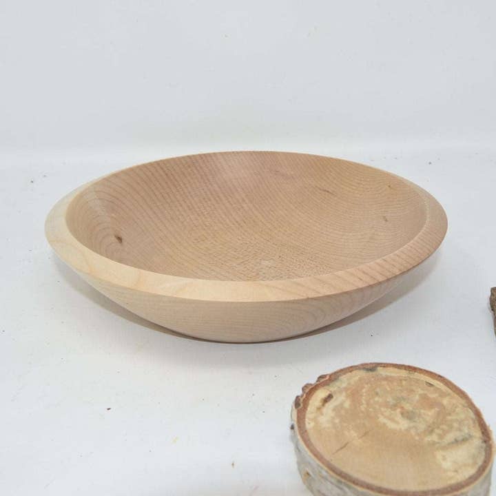 Ciotola in legno di acero fatta a mano 21x6 cm per la vendita all'ingrosso da parte di Huizbirn