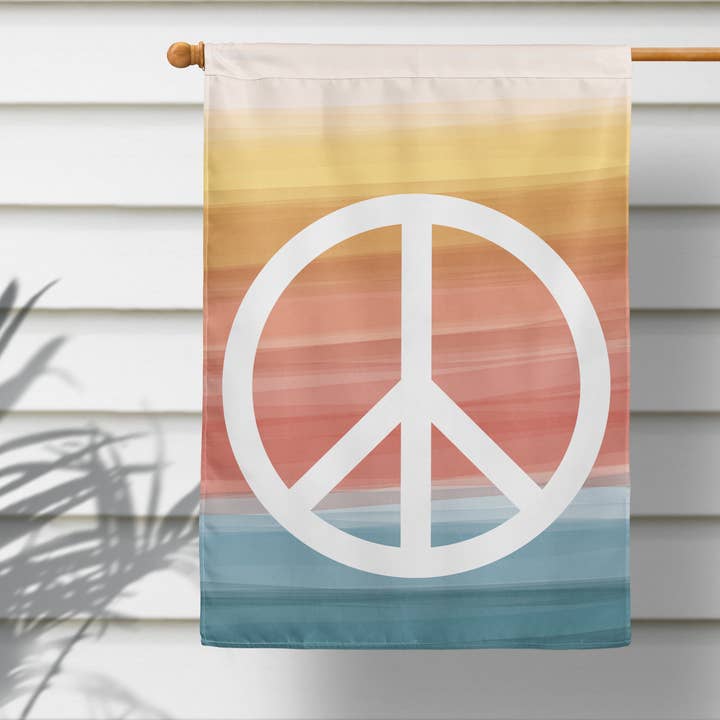 Declaration HOME - Wholesale Flag - Peace + Well Being Ombre Garden and House Flag -Double Sided6