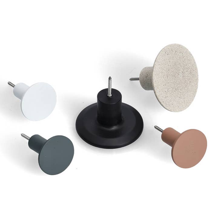 multicolored Wall Hook Set, 5-Piece, Polyresin/Metal for wholesale on Faire0