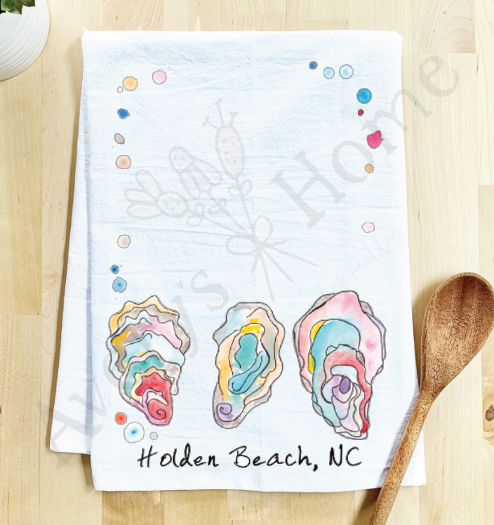 Avery's Home - Vente Torchons - Torchon Personnalisable Souvenir Océan Coquilles d'Huître14