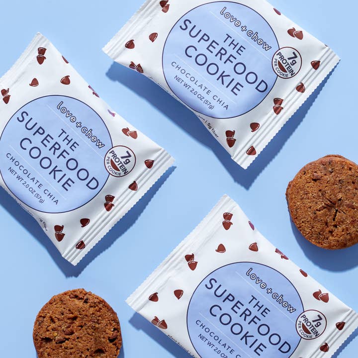 Love + Chew - Wholesale Cookie - CHOCOLATE CHIA - 2 OZ - BOX OF 122