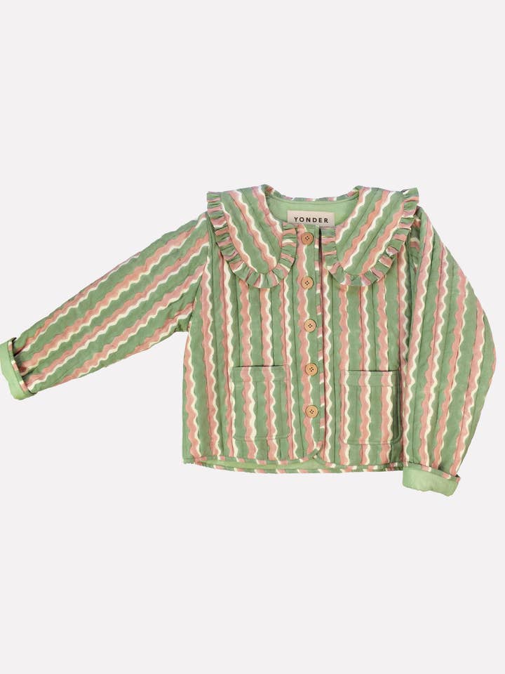 Cotton Quilted Jacket | Whirly | Mint for wholesale by YONDER.