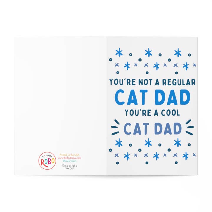 R is for Robo - Wholesale Father's Day Card - Fathers Day Card from the Cat Funny Cat Dad Gifts Cat Lover2