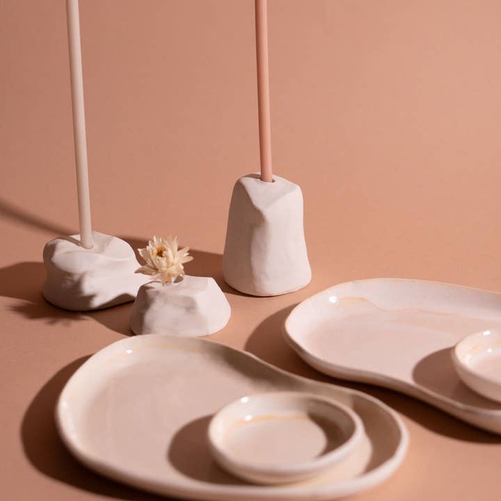 Mound Long Stem Thin Taper Candleholder for wholesale by Dune Brooklyn