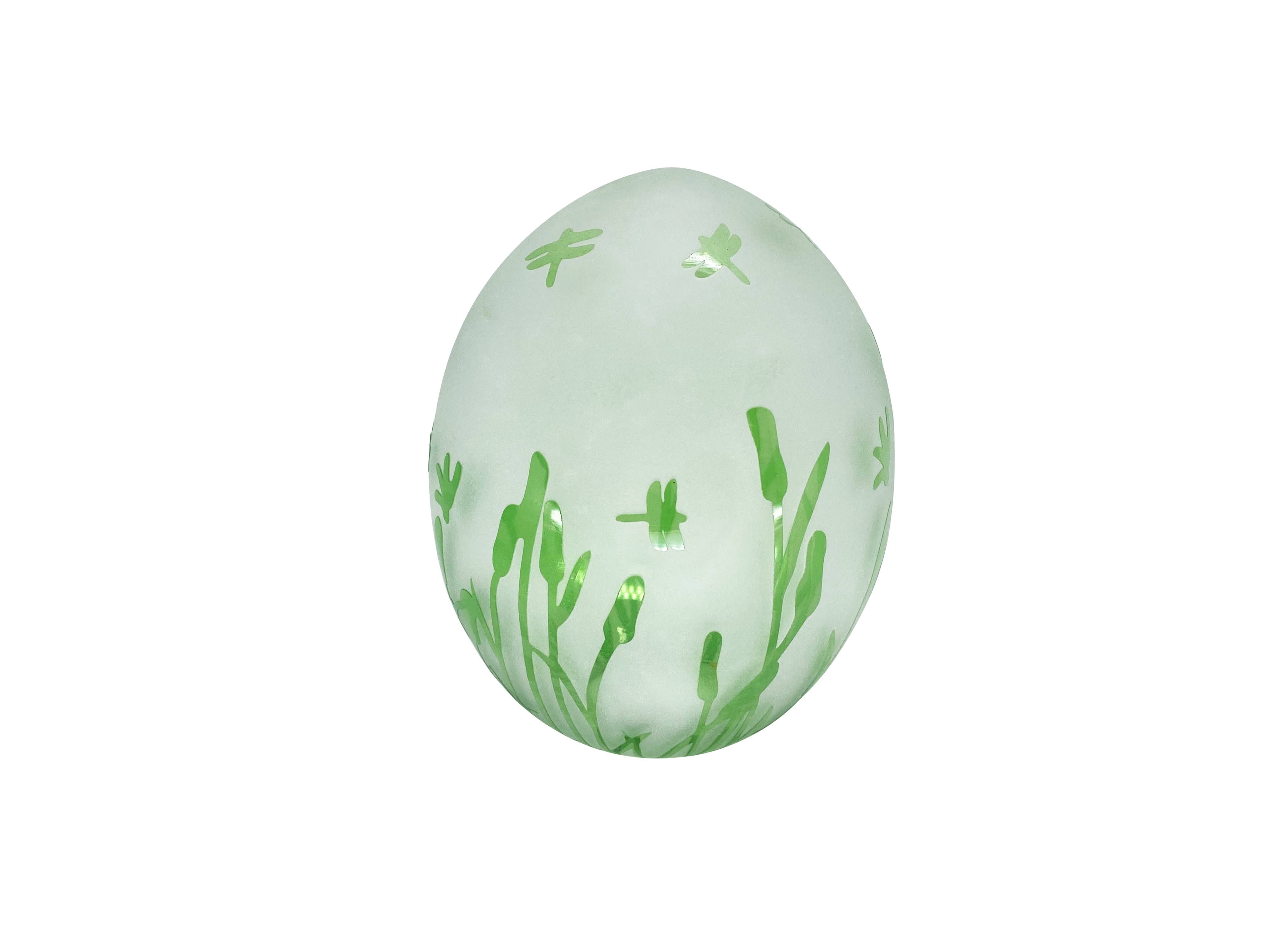 FW-Glas – wholesale Dekorativt bordsobjekt – dekoration ägg, gräs, 3 olika färger2