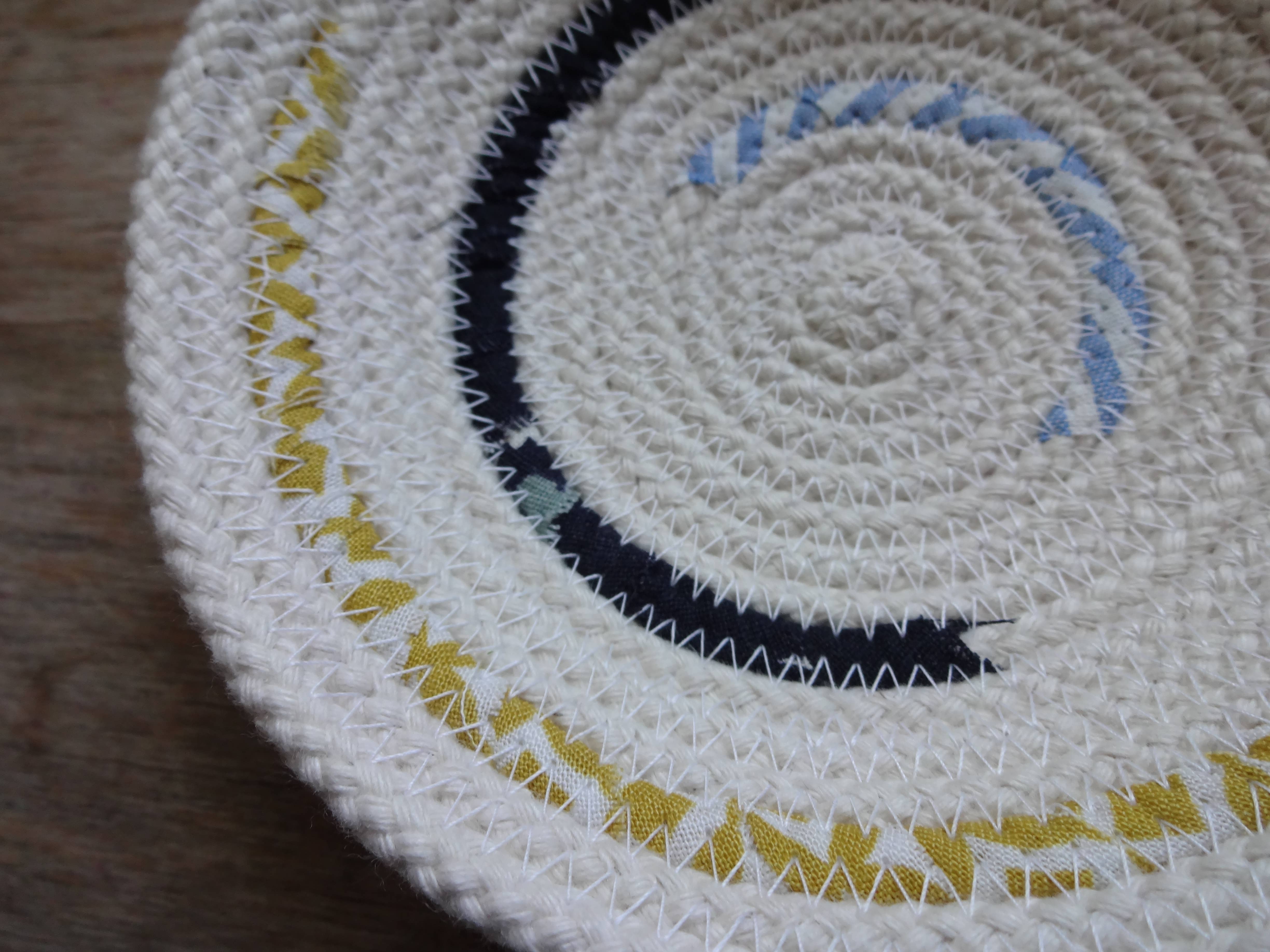 The Foxes Tail – wholesale Dekorativ tallrik/fat/skål – Tyg Wrapped Cotton Rope Bowl: Stor8