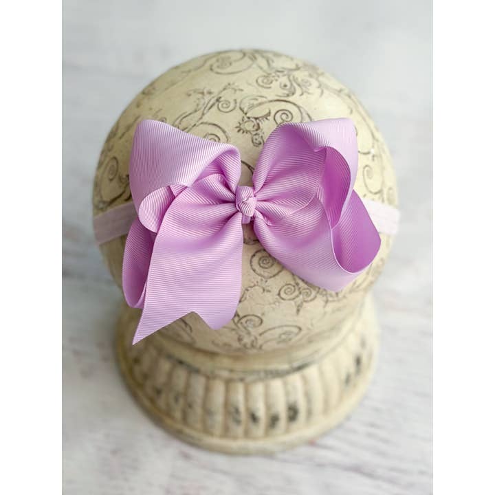 The Hair Bow Company - Wholesale Hair Bow - Kids - Classic Grosgrain Hair Bow - Satin Headband - 4.5"