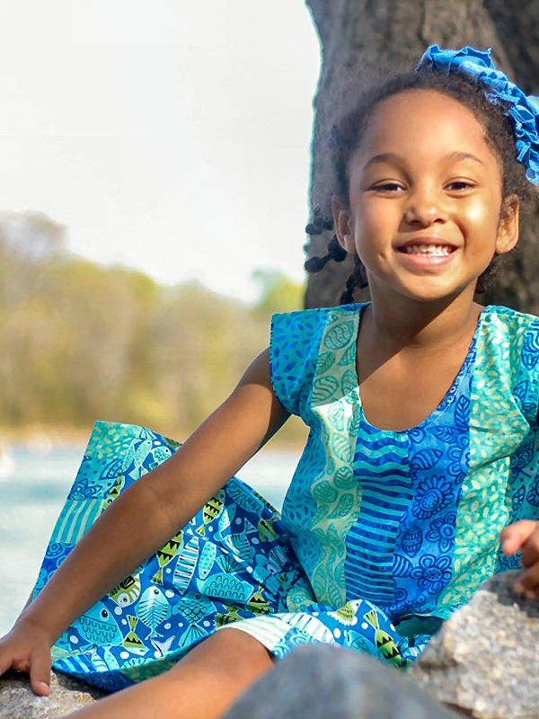 Blue Tropical Fish Top & Skirt for wholesale by Carolina Kids