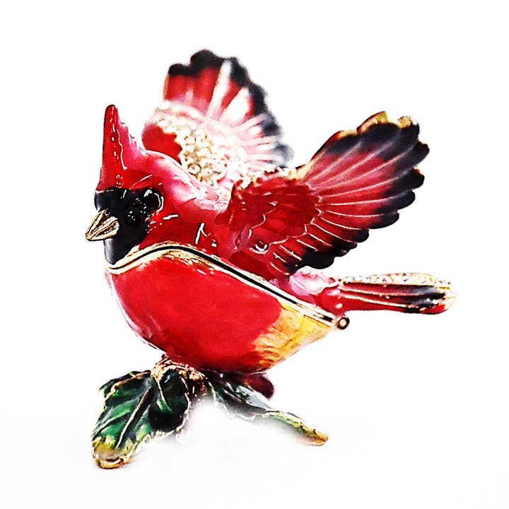 Ciel Collectables - Vendita all'ingrosso Portagioie/organizer per gioielli - Portagioie Flying Cardinal. Realizzato a mano con Swarovski