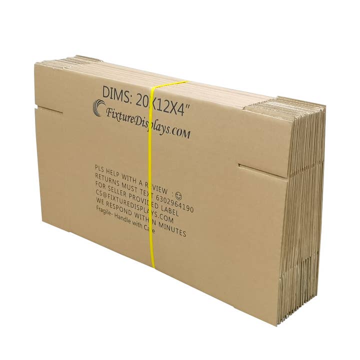 Confezione da 20 scatole per trasloco 51x30x10 cm, scatole di cartone per spedizione, imballaggio e stoccaggio per la vendita all'ingrosso da parte di FIXTUREDISPLAYS