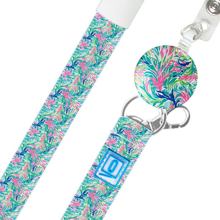 LUXE Lanyard Summer Seaweed for wholesale by OUTSIDE THE BOX, LLC