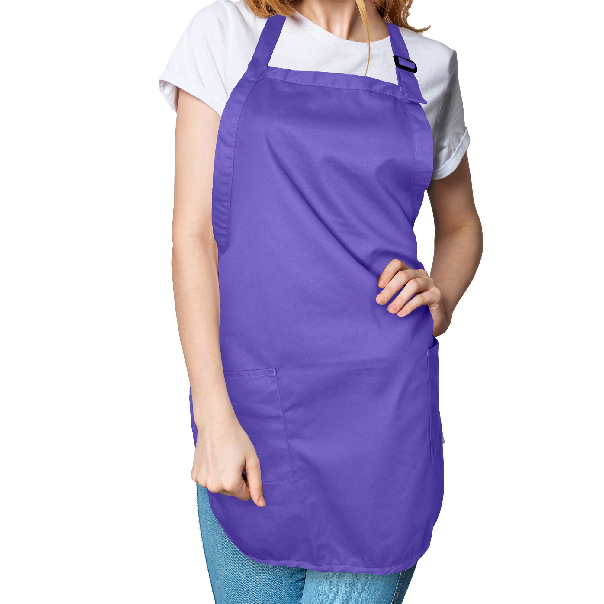 Dalix - Venta al por mayor Delantales - Delantal DALIX Restaurante Home Spun Spun Poli Algodón 2 Bolsillos35