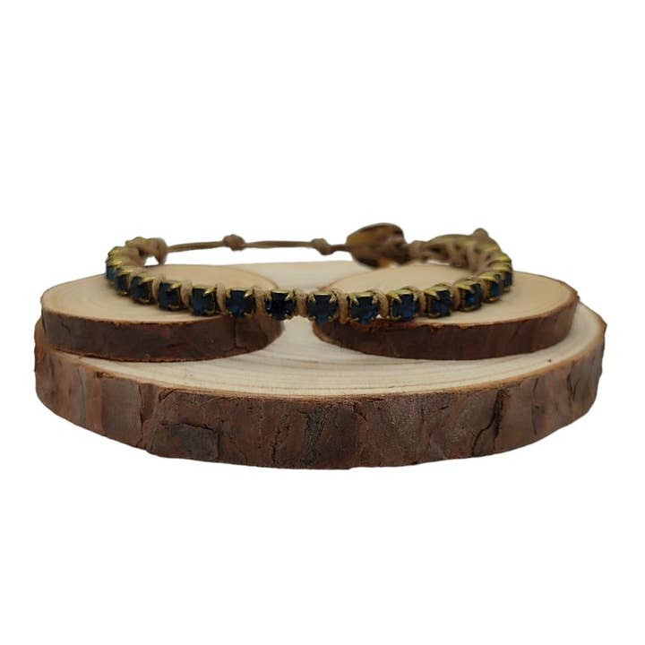 Crystal Chain Bracelets Medium - Montana for wholesale by QUÉ MÁS JEWELS