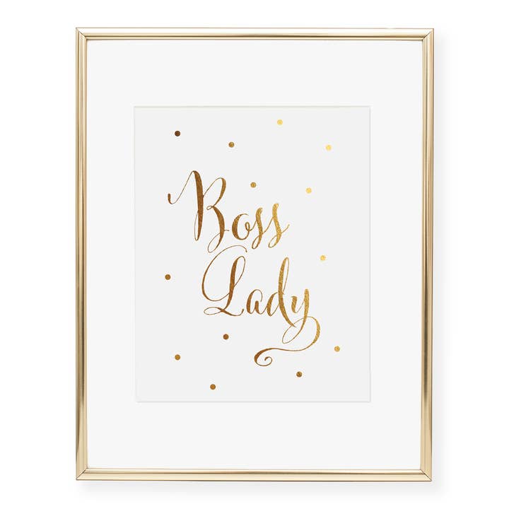 Impressão artística Boss Lady Foil, prata dourada ou ouro rosa por atacado de Digibuddha