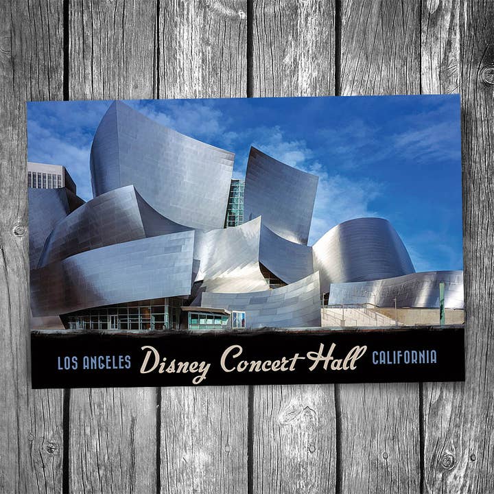Disney Concert Hall Postcard for wholesale by Christopher Arndt Postcard Co.