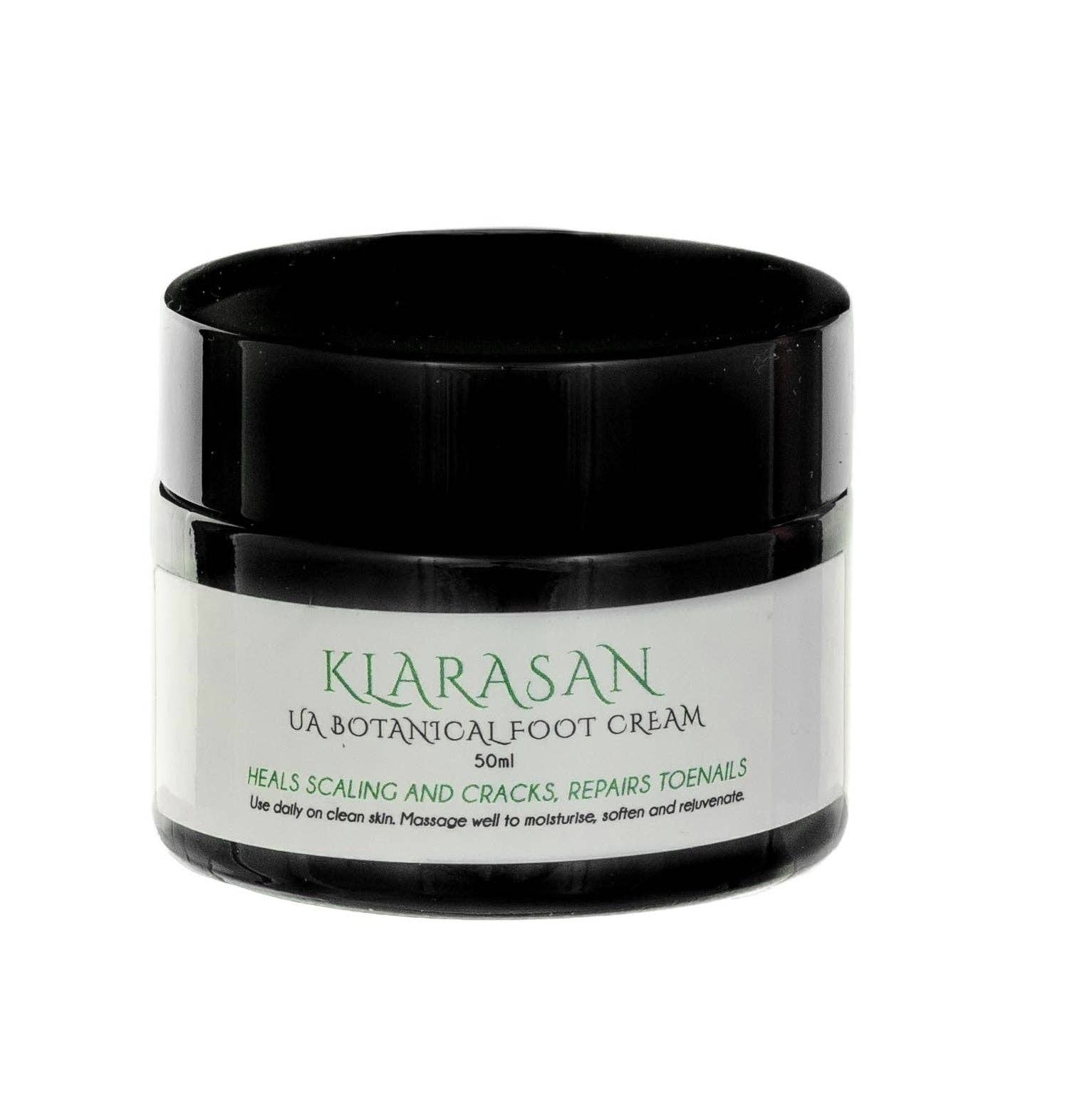 Klara Skincare – wholesale Foot cream – UA Botanical Foot Cream (50 ml jar)1