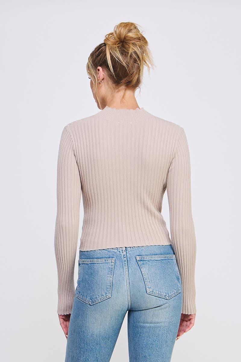 Allie Rose - Wholesale Knit Top - Women's - Fine Gauge Asymmetrical Mock Neck10