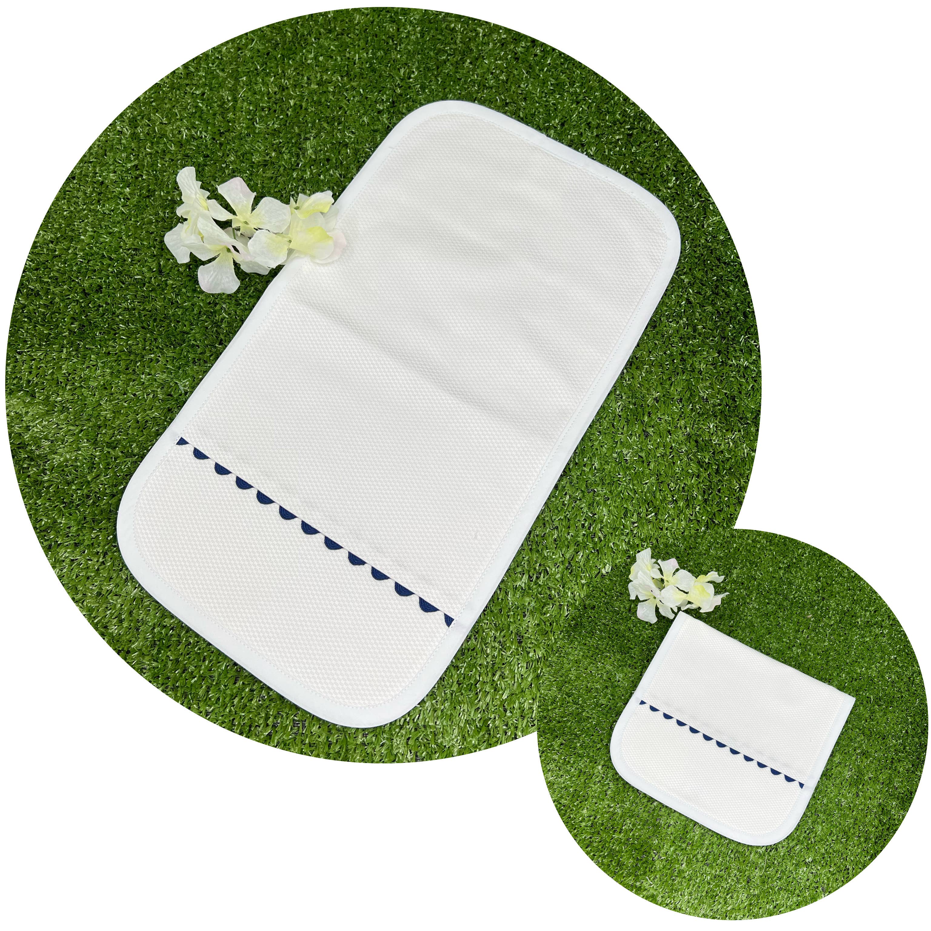 THE ROYALTY COLLECTION - Wholesale Burp Cloth - Baby - White Cotton Pique Burp Cloth8