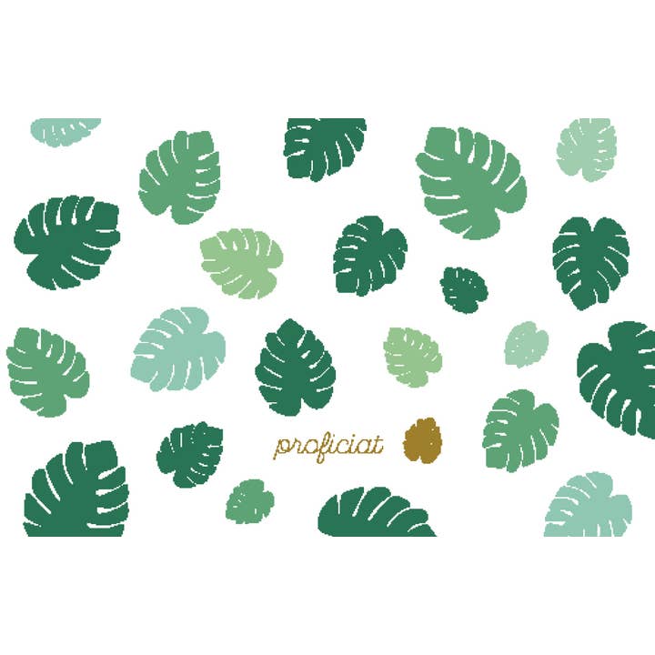 LK 202 GOU Tropiske blade for engroshandel hos Leuke Kaartjes