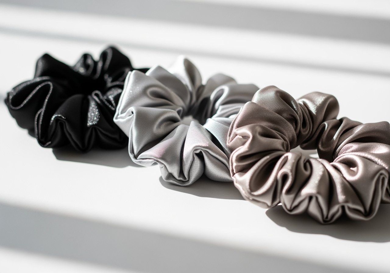 The Blissful - Vendita all'ingrosso Scrunchie - Donna - Fasce per capelli in raso setose per sposa e damigella7