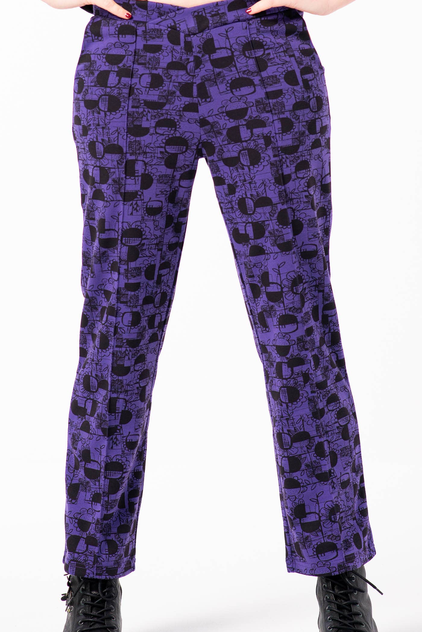 Mamatayoe - Venta al por mayor Pantalones - Mujer - Pantalón estampado recto. Acquerello Trousers1