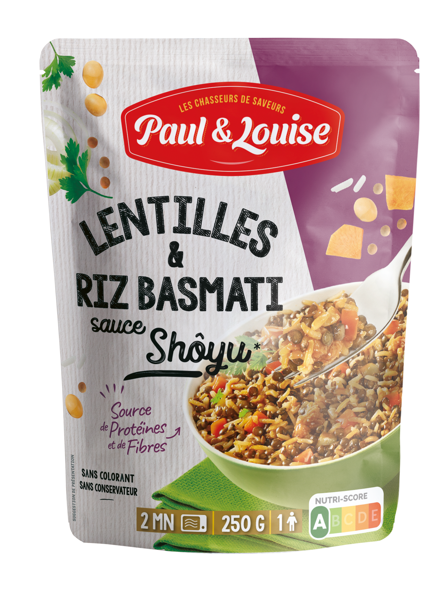 Paul & Louise - Wholesale Rice - Lentils & basmati rice with shoyu sauce (250 g)0