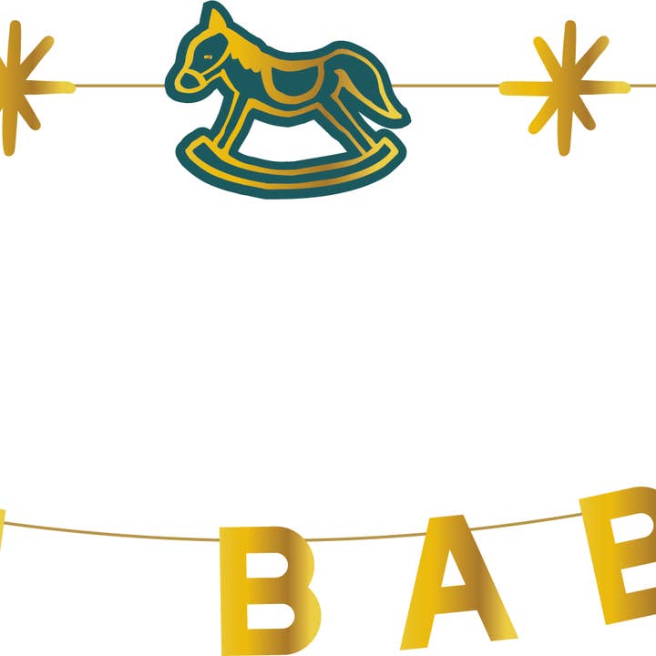 Set di Striscioni per Feste Oh Baby - Blu per la vendita all'ingrosso da parte di Emergency Confetti