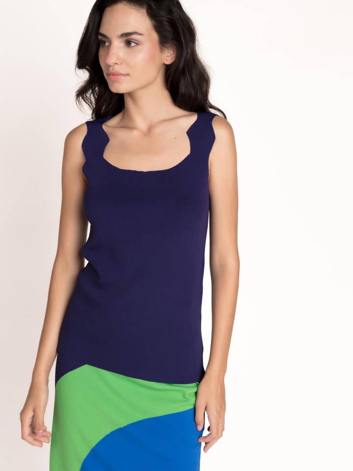 WAVY STRAPPY KNIT TOP B2B for wholesale by CMS Love