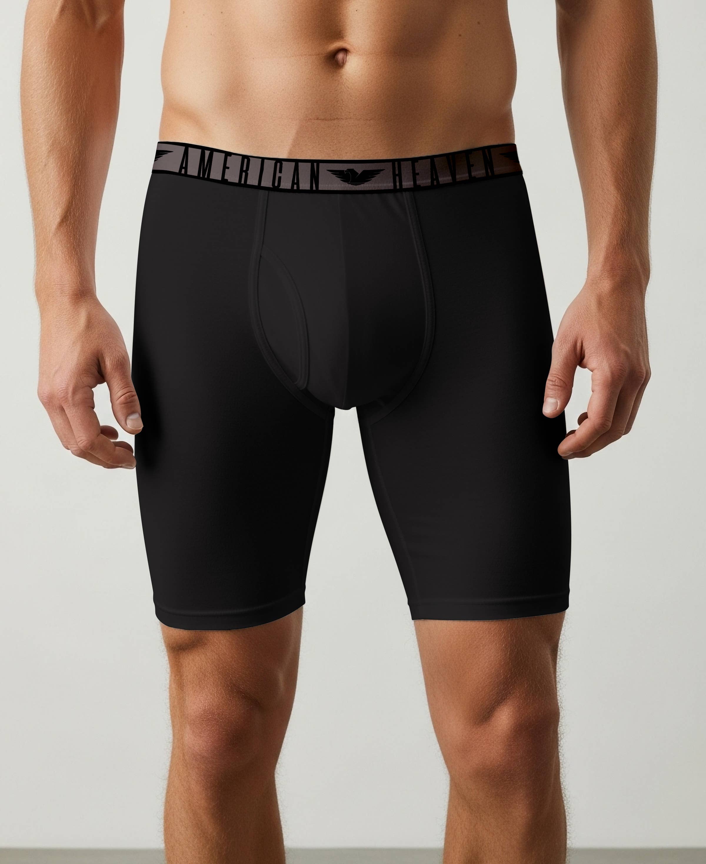 I-Wear Brands - Vente Sous-vêtements – homme - Lot de 6 boxers ultra doux au genou avec braguette pour hommes5