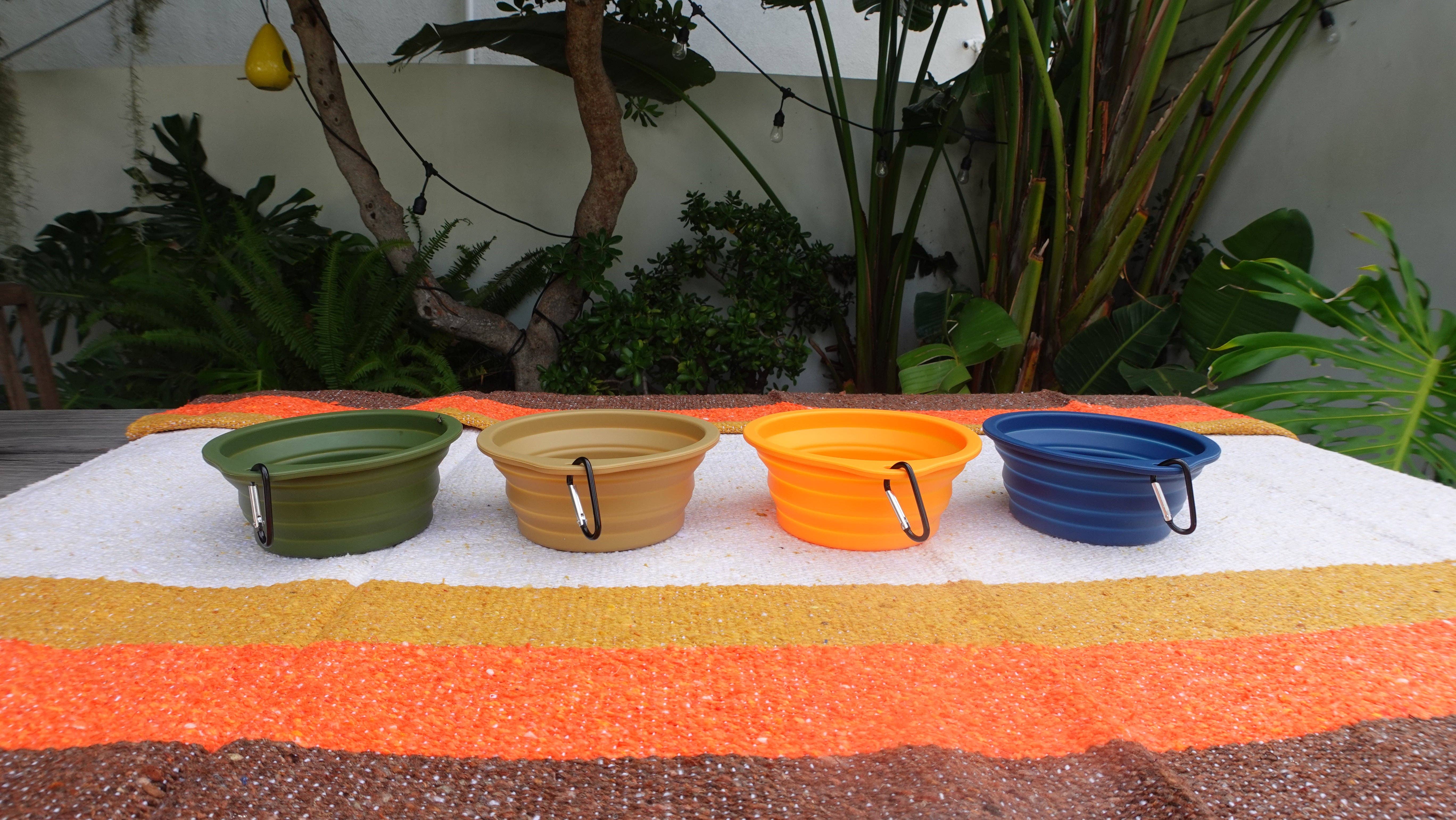 Tilley + Me - Wholesale Pet Bowl - Cat/Dog - Desert Tones Travel Collapsible Pet Bowl with Carabiner Clip6