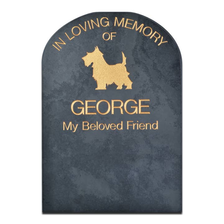 The House nameplate company – wholesale Husdjursurna/minneslåda – Personligt husdjursminnesmärke, slät skiffergravsten1