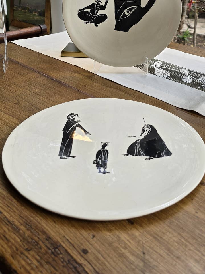 Dekorativ tallrik Ø30 cm LEKRAYA för wholesale av LA FIBRE ARTISANALE