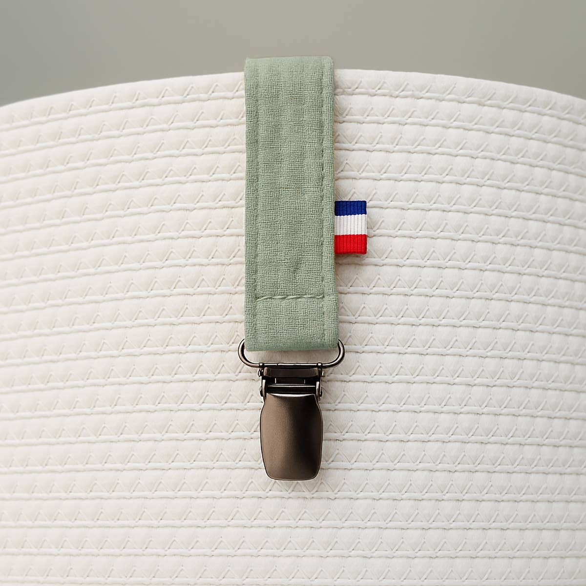 PAPATE - Wholesale Pacifier Clip - Baby - Organic Cotton Pacifier Clip - Green2
