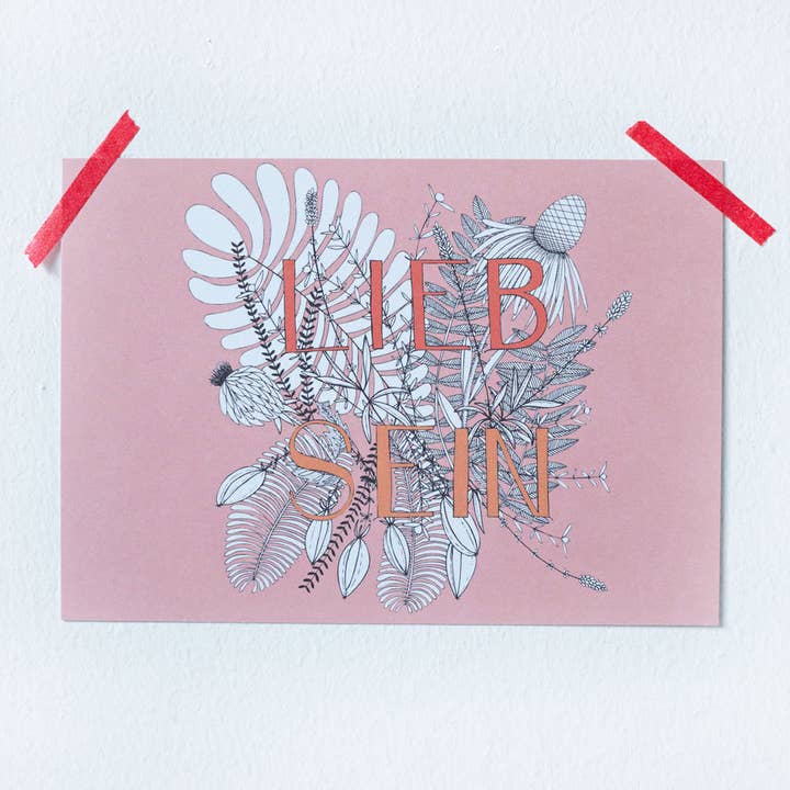 Postcard *Love* for wholesale by loretta cosima