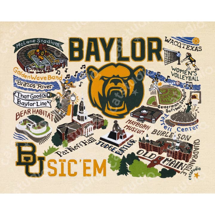 catstudio - Wholesale Art Print - Baylor University Collegiate Fine Art Print