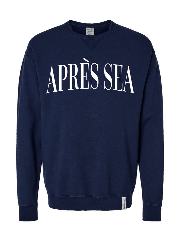 One Ocean Apparel Co.. - Wholesale Graphic Sweatshirt - Unisex - APRES SEA Crewneck - CUSTOM COLORS7