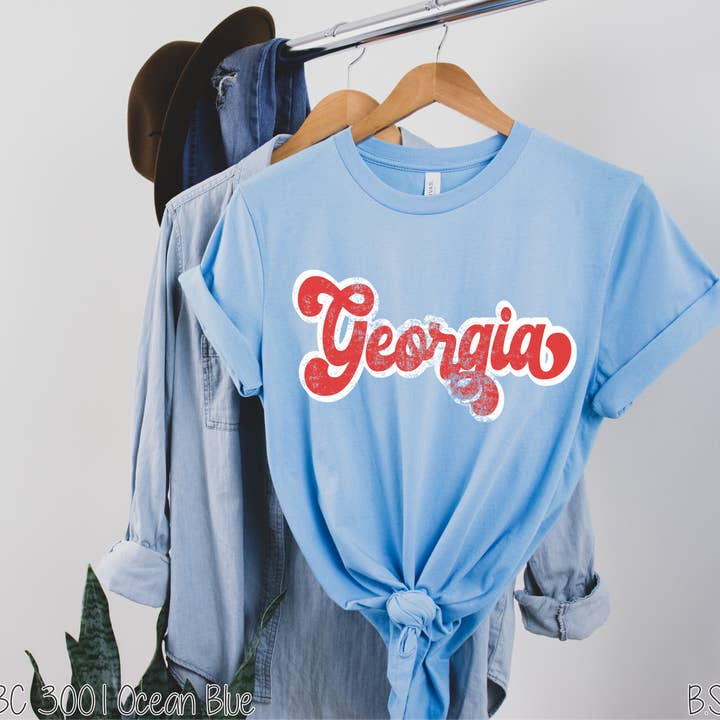 Bama Screens - Wholesale Sublimation Transfer - Georgia Retro Shadow #BS31953